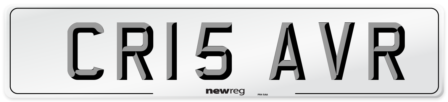 CR15 AVR Number Plate from New Reg